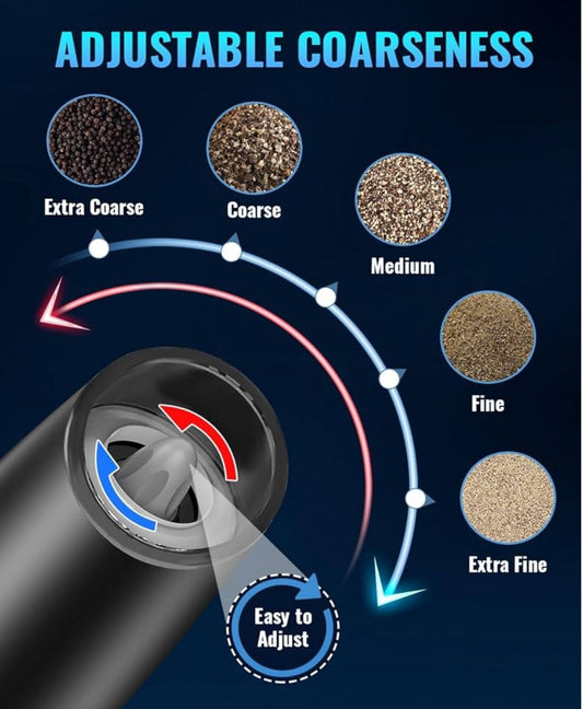 The Grindey | Electric Pepper and Salt Grinder Set