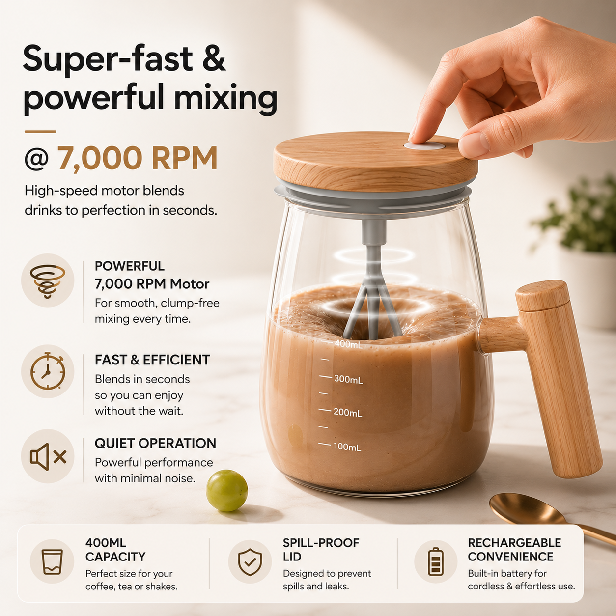 VORTEX™ Smart Self-Stirring Mug