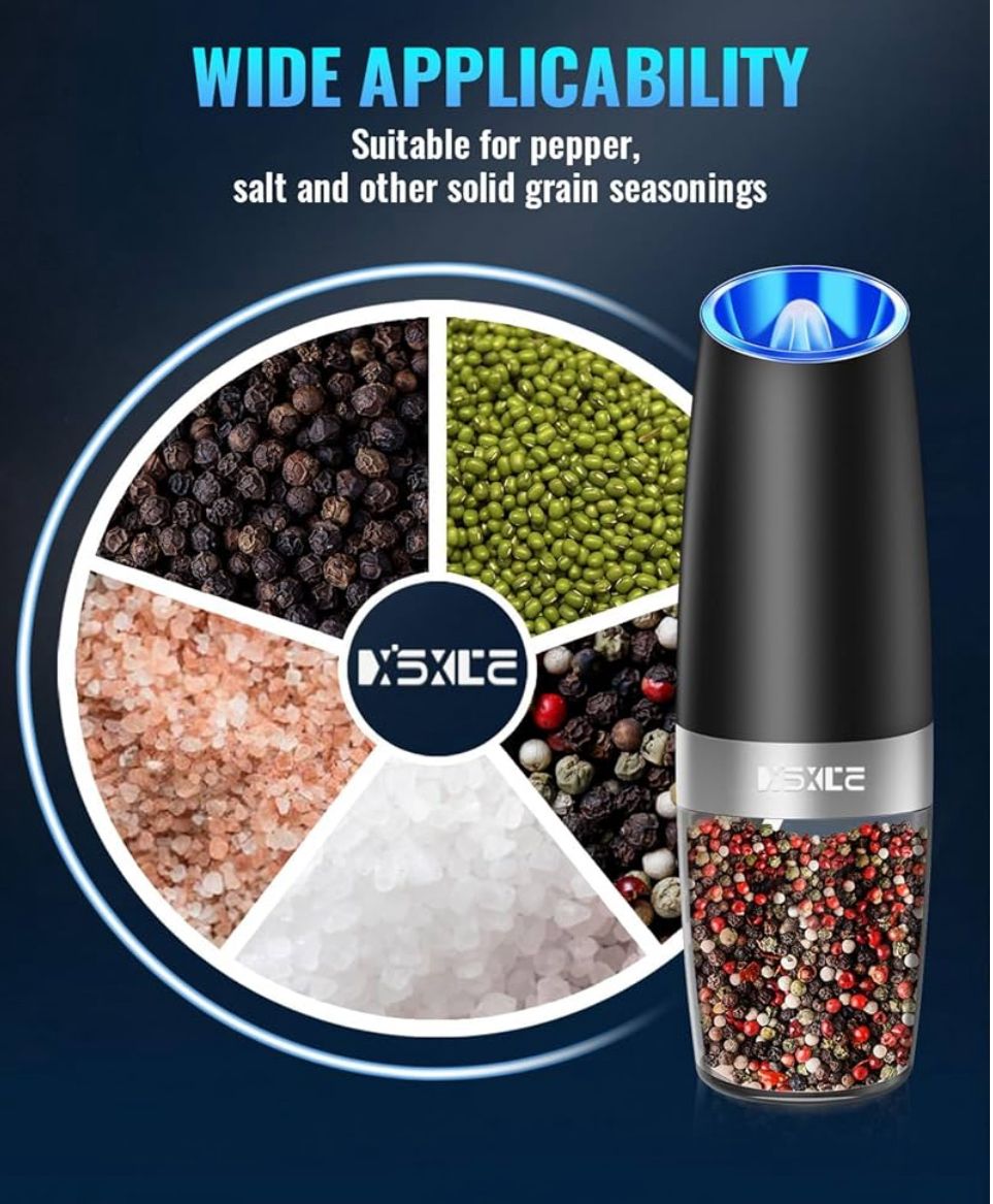 The Grindey | Electric Pepper and Salt Grinder Set
